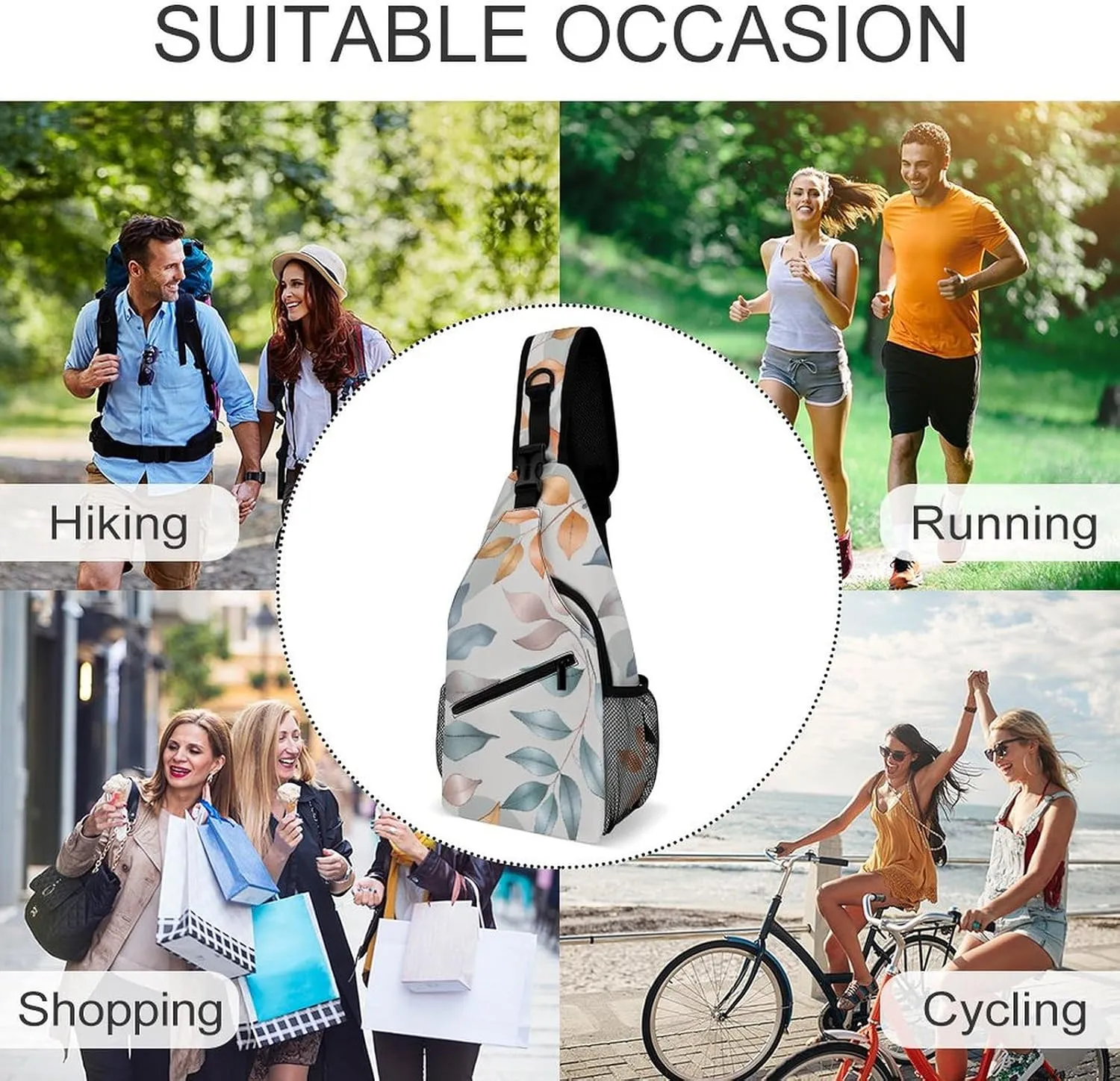 Spring Daisy Flowers Sling Bag Crossbody Bags Cross Body Bag Fanny Packs Chest Bags Sling Purses for Travel