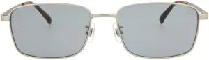 Square/Rectangle Sunglasses Silver Silver Grey Luxury Eyewear Made In Japan Metal Frame Designer Fashion for Everyday Luxury
