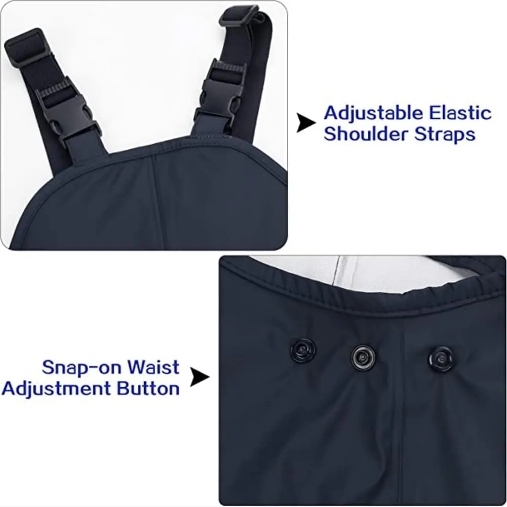 SSAWcasa Kids Rain Pants, Toddler Waterproof Boys Girls Pants, Mud Dirty Proof Rain Suspender Trousers Overalls