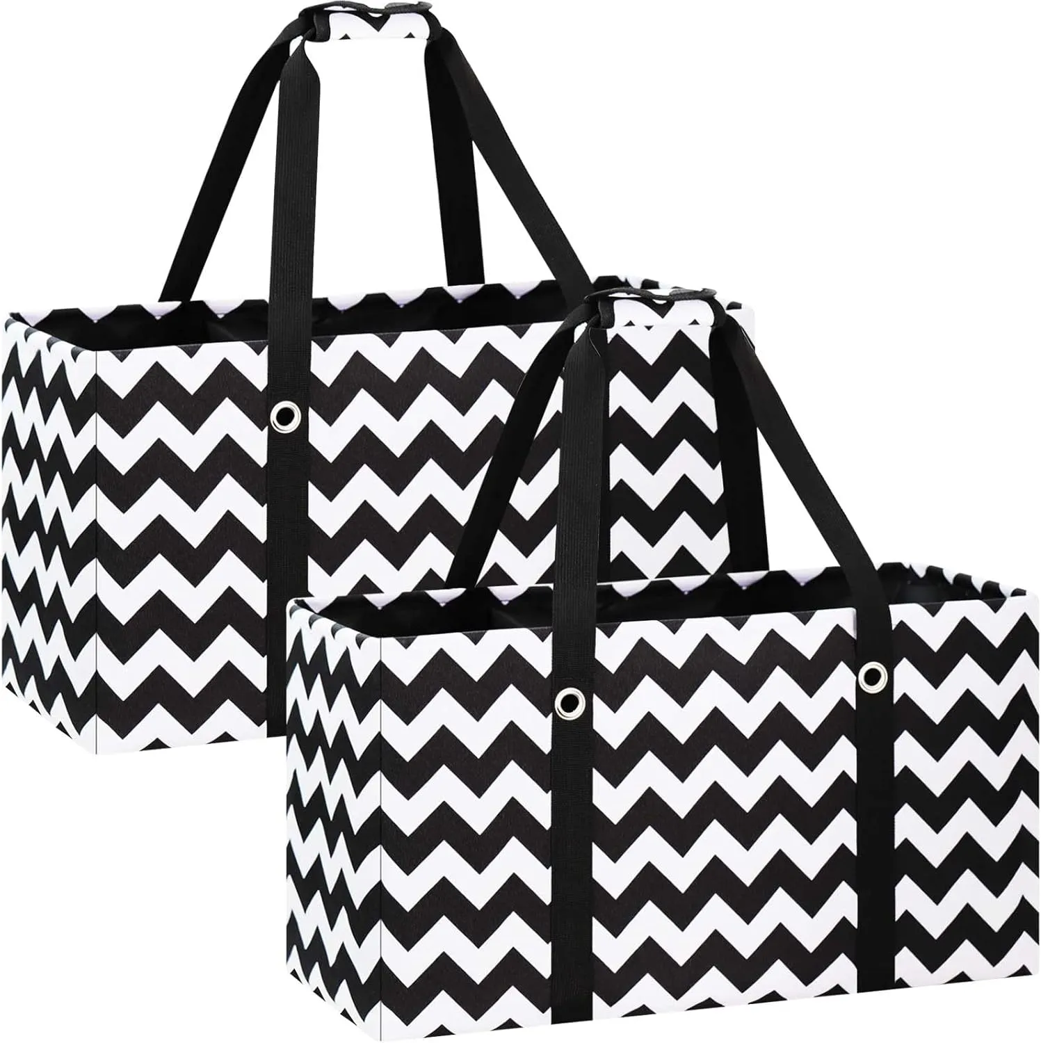 Standing Extra Large Utility Tote Bag with Metal Wire Frame, Large Structured Tote Bag with Hard Bottom, Beach Bag