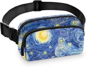 Star Night Fanny Pack for Women Belt Bag Fashion Waist Pouch with Adjustable Strap for Sports Running Traveling Hiking Camping Cycling
