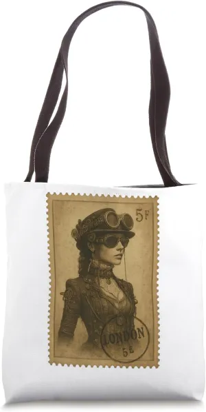 Steampunk vintage postage stamp Tote Bag