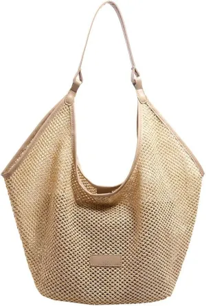 Straw Bag Hobo Totebag Women Beach Bag With Inside Purse Vacation Vintage Purse Summer Shoulder Bags