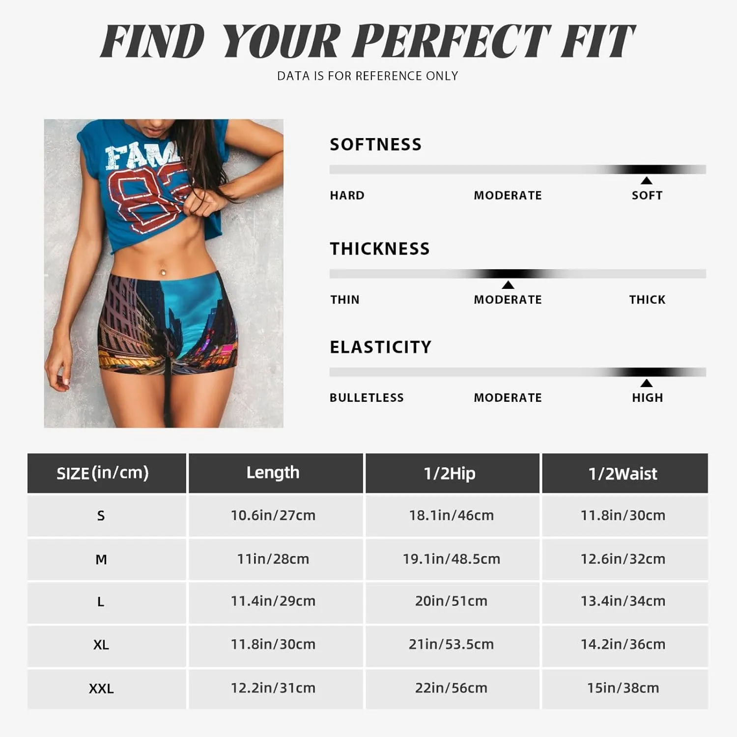 Streets of New York City Print Elastic Summer Comfy Shorts Seamless High-Waisted Contour Yoga Running Daily Wear