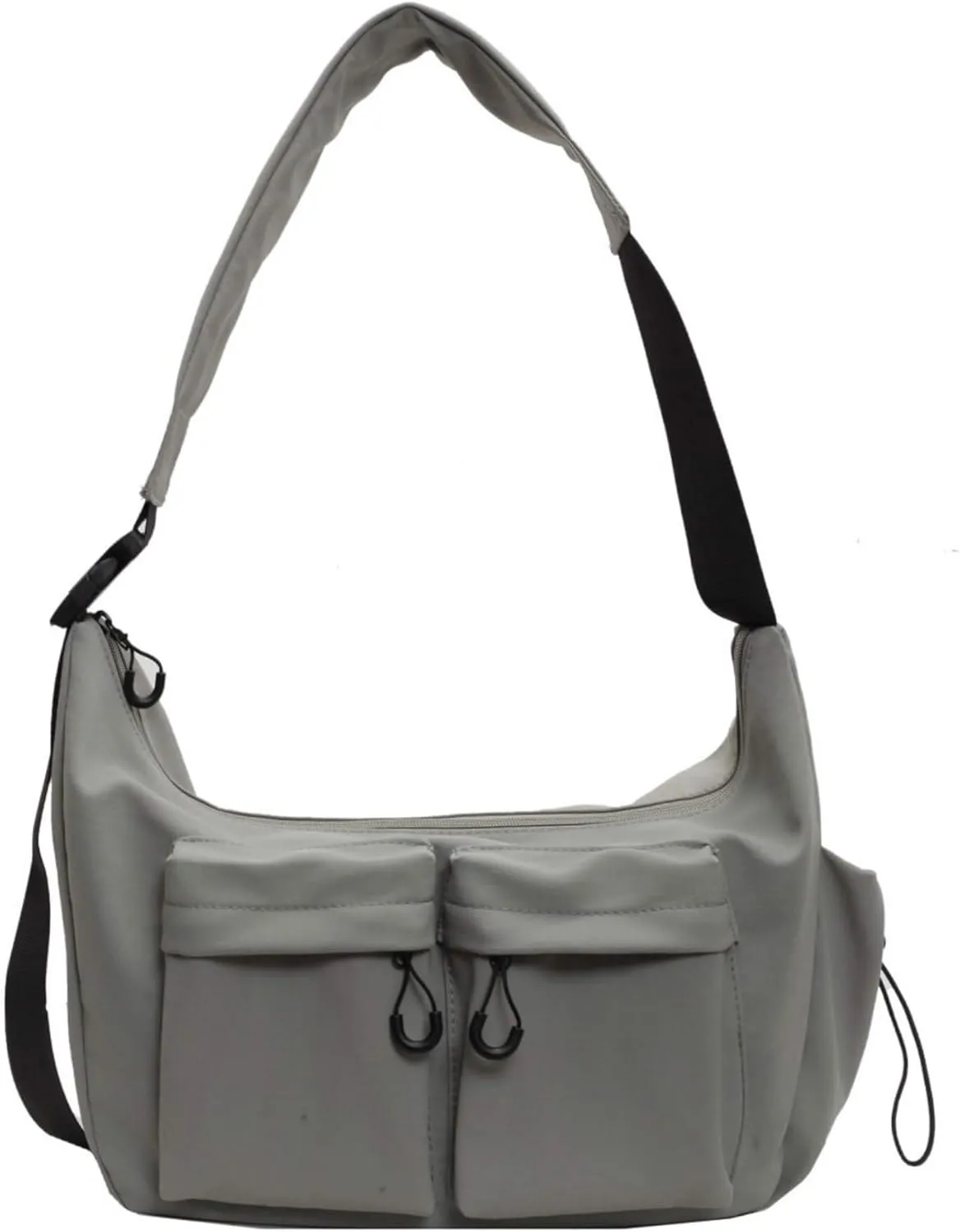 Stylish Canvas Crossbody Crescent Bag for Women, Medium Lightweight Hobo Bag