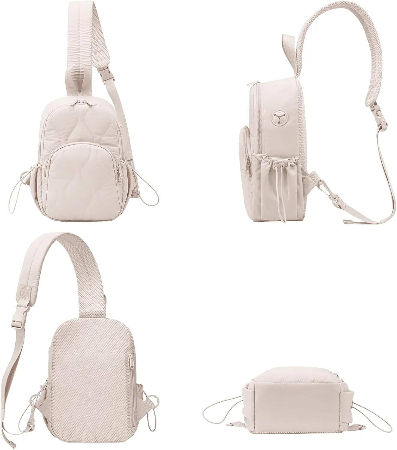 Stylish Sling Bag for Women – Versatile Crossbody Backpack with Adjustable Strap, Lightweight Shoulder Bag for Travel, Hiking & Sports(Beige-Small)