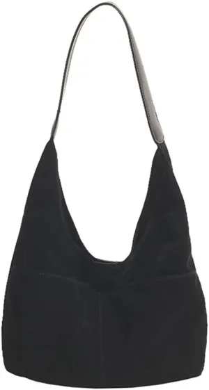 Suede Bags for Women Suede Hobo Bag Commuter Tote Slouchy Bag Vintage Bags Handbags Shoulder Bag for Work Travel Shopping