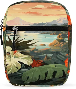 Summer Hawaiian Small Satchel Mini Crossbody Sling Bag Shoulder Bag for Men Women Workout Travelling