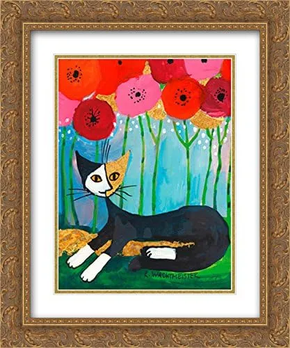Summertime 2x Matted 14x16 Gold Ornate Framed Art Print by Rosina Wachtmeister
