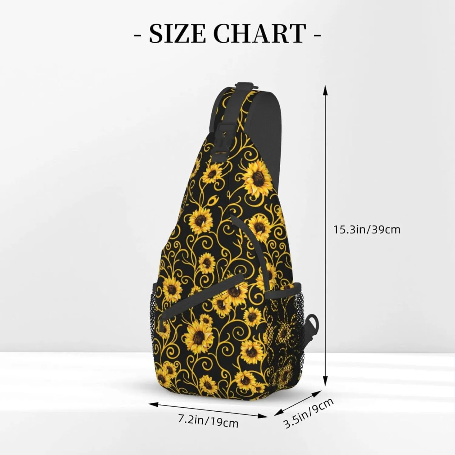 Sunflower Sling Bag Travel Sunflower Crossbody Bag Chest Daypack Hiking Shoulder Bag For Men Women