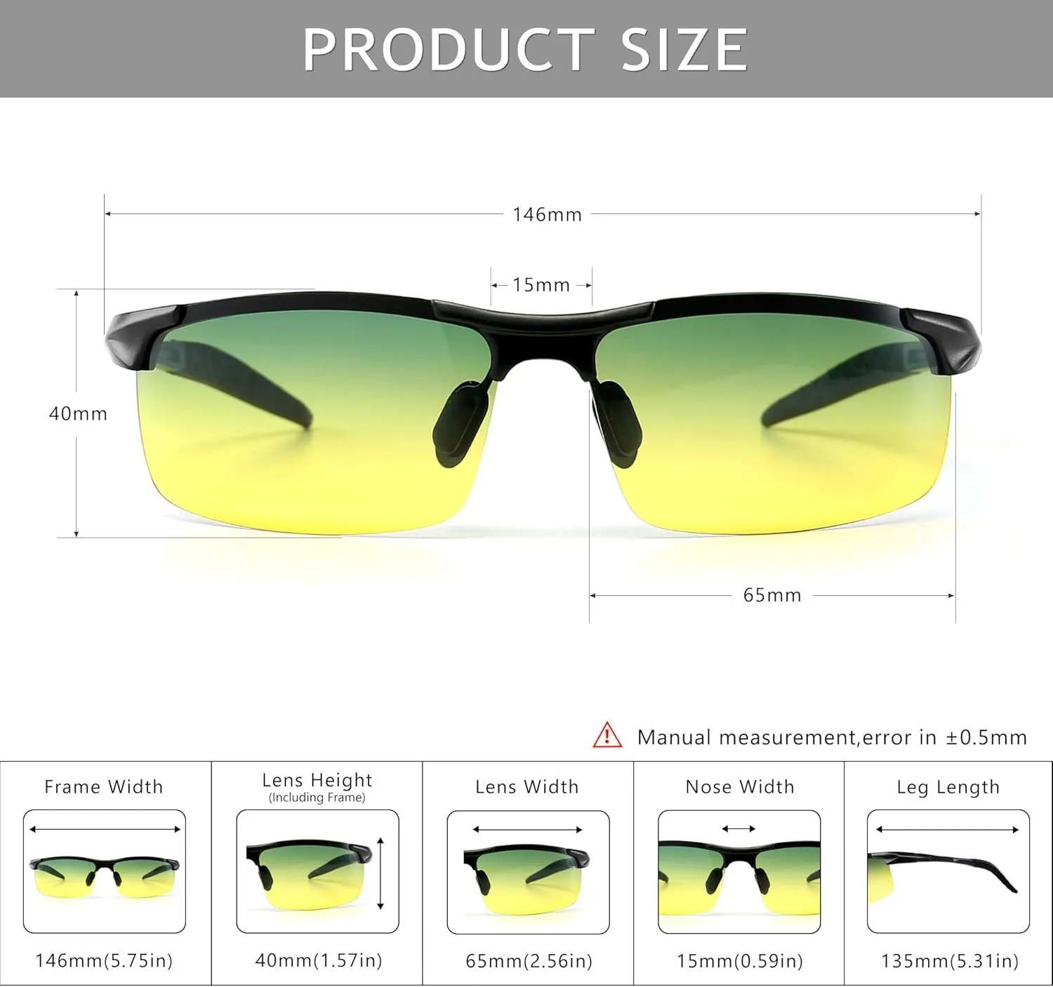 SUNGAIT Men's Polarized Sunglasses for Driving Fishing Golf Metal Frame UV400