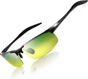 SUNGAIT Men's Polarized Sunglasses for Driving Fishing Golf Metal Frame UV400