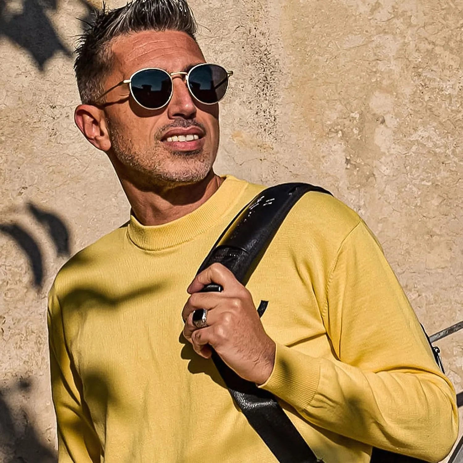 SUNGAIT Ponderable Metal Round Sunglasses for Men Women Classic Vintage Polarized Circle Sun Glasses