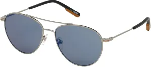 Sunglasses Ermenegildo Zegna EZ 0137 14X Shiny Light Ruthenium, Semishiny Black,