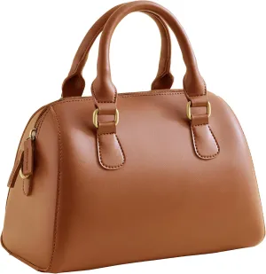 SUNLIGHT LEAVES Vegan Leather Boston Bag For Women Vintage Top Handle Satchel Retro Purse Classic Simple Shoulder Handbag