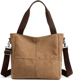 Sunshinejing Women's Small Canvas Tote Bag Shoulder Crossbody Bags Work Purses Travel Satchel