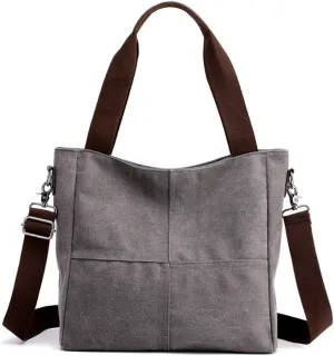 Sunshinejing Women's Small Canvas Tote Bag Shoulder Crossbody Bags Work Purses Travel Satchel