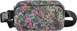 susiyo Colorful Meadow Flowers Waist Packs for Women Men Small Belt Bag Travel Go To Bag