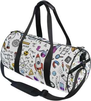 susiyo Small Sports Gym Bag Scientific Formulas and Calculations Compact Workout Duffle Bags for Men Women