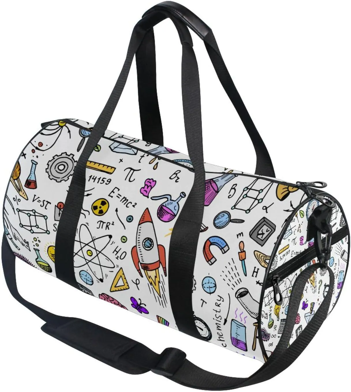 susiyo Small Sports Gym Bag Scientific Formulas and Calculations Compact Workout Duffle Bags for Men Women