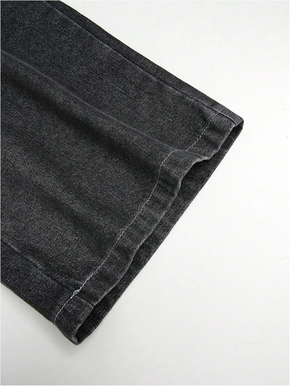 SweatyRocks Girl's Casual Elastic High Waist Wide Leg Jeans Button Front Pockets Denim Pants