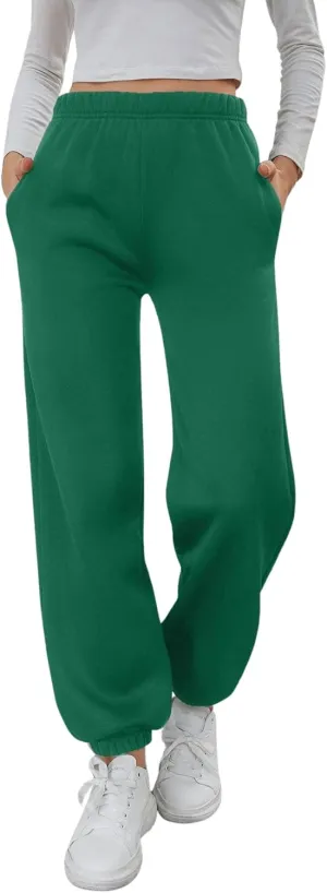 SweatyRocks Women's Elastic High Waist Sweatpants Workout Pocket Jogger Pants