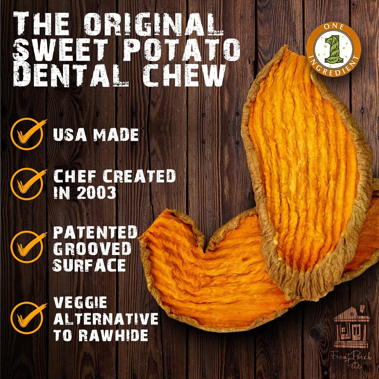 Sweet Potato Dog Chewz 14oz Bags-Veggie Rawhide,3-Pack