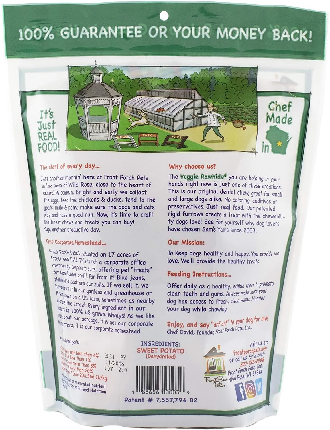 Sweet Potato Dog Chewz 14oz Bags-Veggie Rawhide,3-Pack