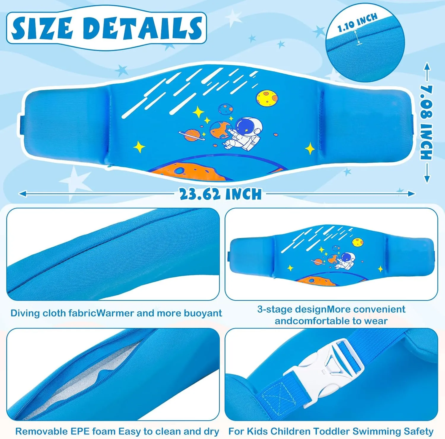 Swim Belt Swim Floating Belt with Adjustable Flotation Belt EVA Foam Swimming Training Equipment Swimming Training Buoyancy Belt for Swimming Safety