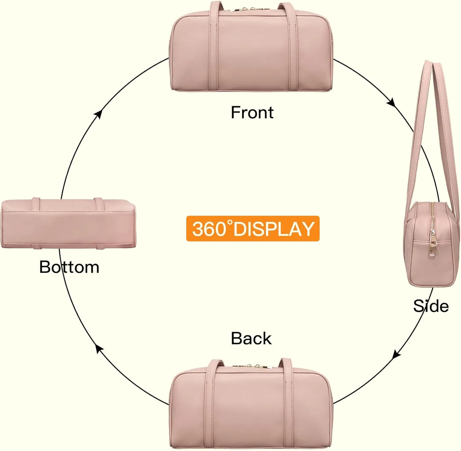 Swing Bag Shoulder Bags Purses for Women Vegan Leather Small Handbags with Zipper