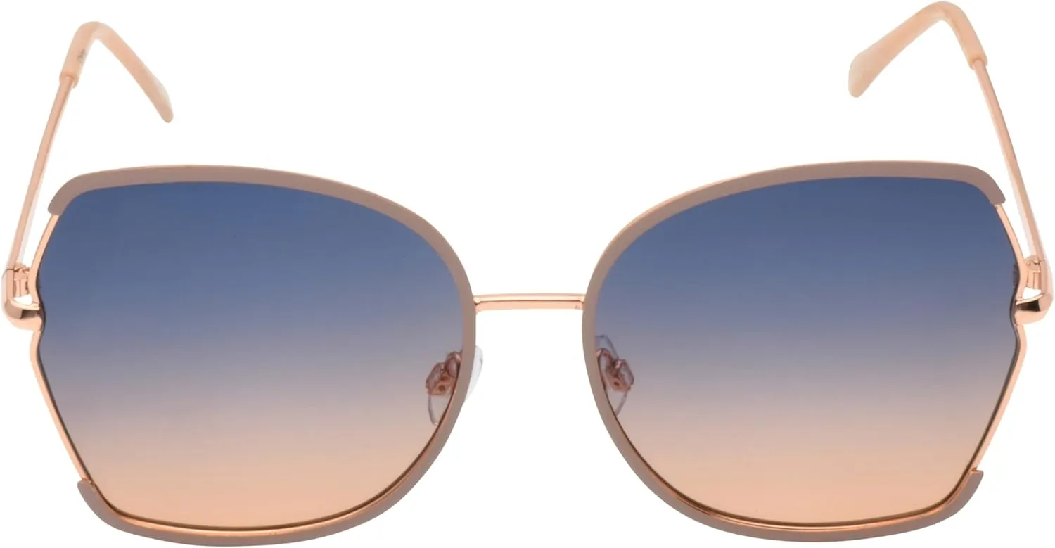 TAHARI Women's Square-Metal Butterfly Sunglasses