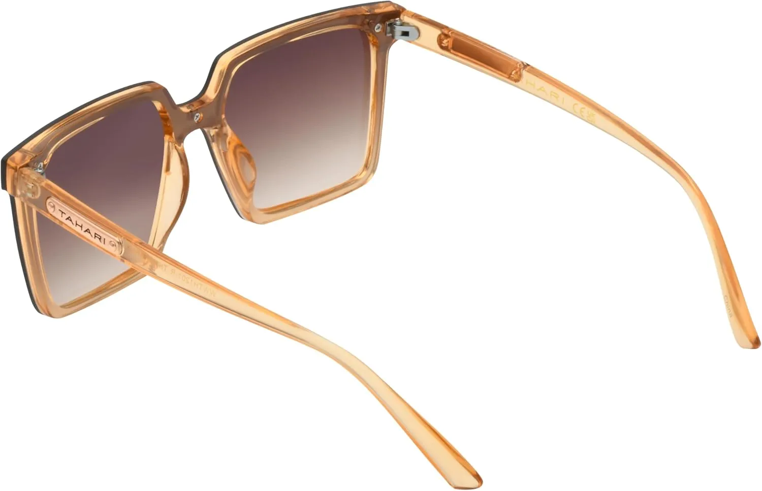 TAHARI Women's Th848 Translucent Crystal 100% Uv400 Protective Square Shield Sunglasses. Elegant Gifts for Her, 145 Mm