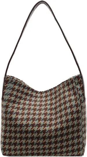 Tartan Plaid Purse Tote Bag for Women Slouchy Hobo Shoulder Bags Crossbody Purse Top-handle Tote Handbag