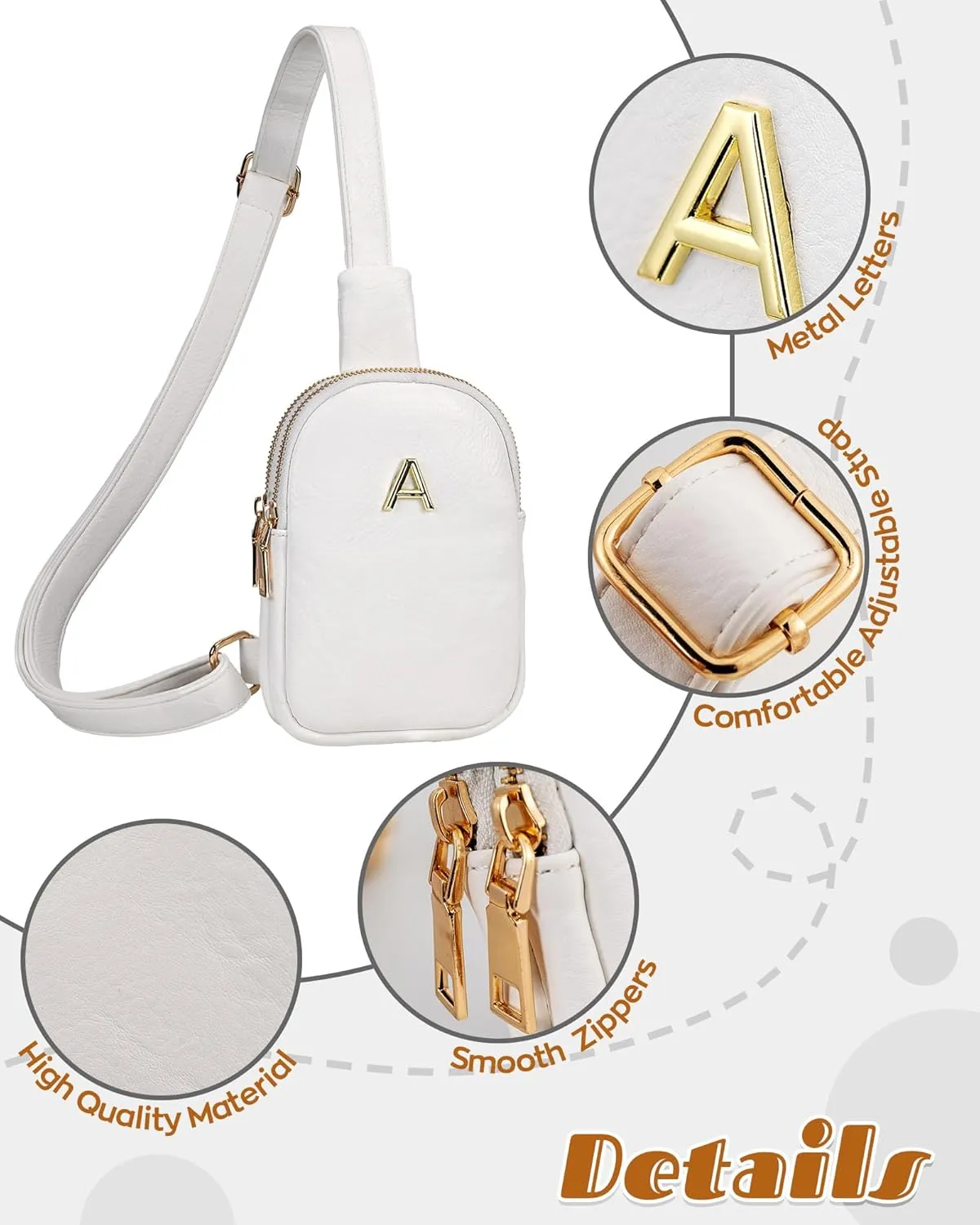 Teacher Appreciation Thank You Teacher Gift Idea, Mini Initial Crossbody Bags, Gifts for Teen Girls Women, Lightweight Sling Purse, Birthday Gifts, Retirement Gifts, Gifts for Coworker