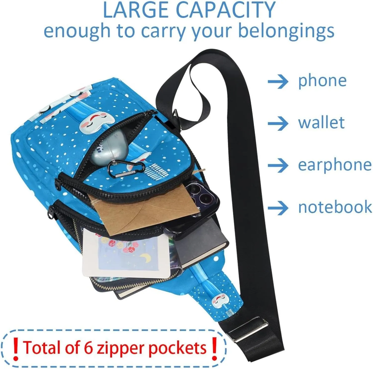 teeth toothpaste (2) Chest Bag Daypack Crossbody for Travel Sport Running Hiking