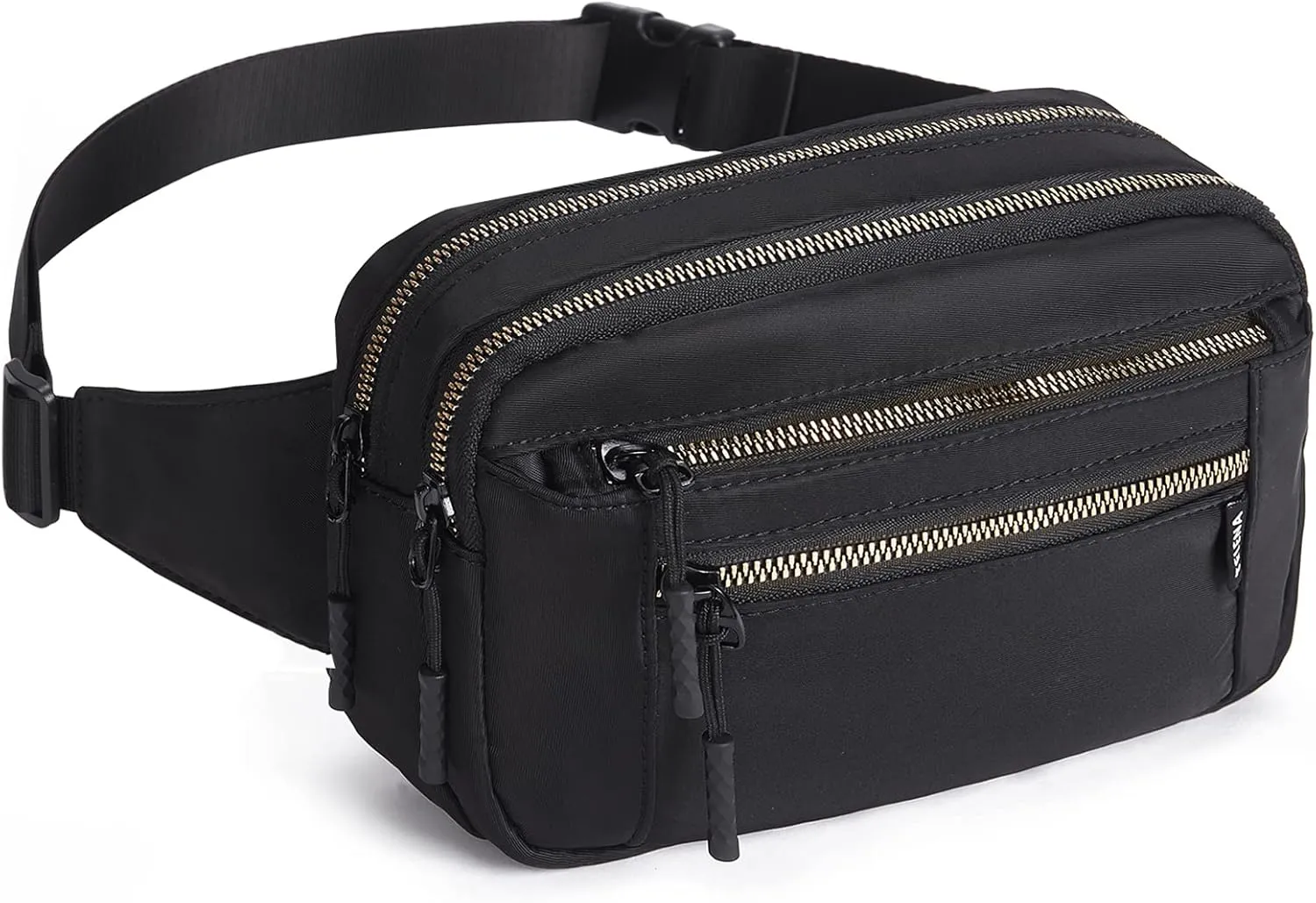 Telena Belt Bag for Women Fanny Pack Cross Body Bag Fashion Waist Pack with Adjustable Strap Black