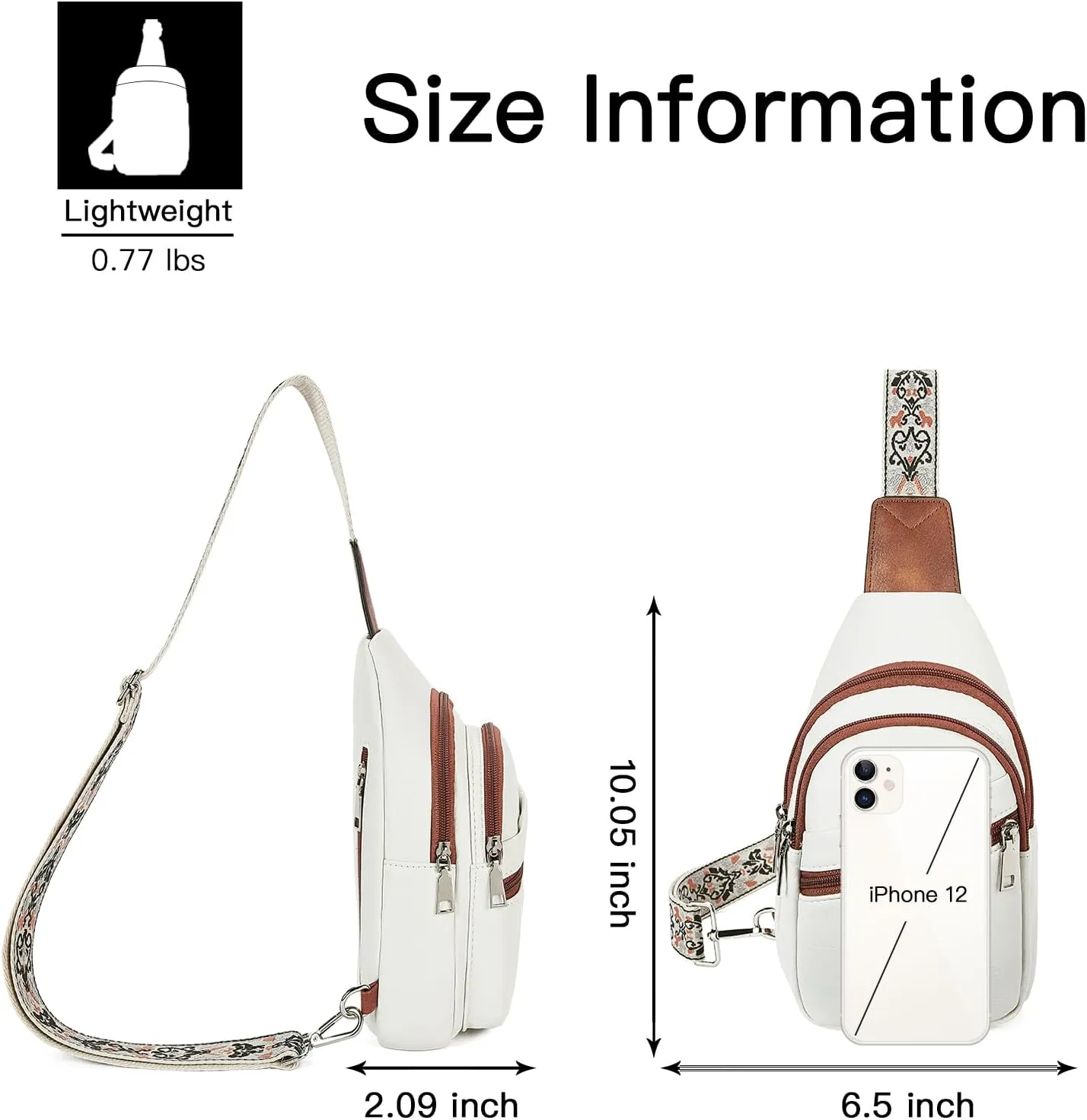 Telena Sling Bag for Women Crossbody Bags Purse for Women Vegan Leather Fanny Pack with Adjustable Strap