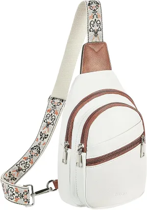 Telena Sling Bag for Women Crossbody Bags Purse for Women Vegan Leather Fanny Pack with Adjustable Strap