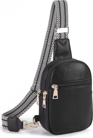 Telena Small Sling Bag for Women Vegan Leather Fashionable Fanny Pack Crossbody Bags for Women for Travel
