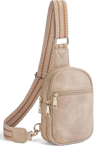 Telena Small Sling Bag for Women Vegan Leather Fashionable Fanny Pack Crossbody Bags for Women for Travel