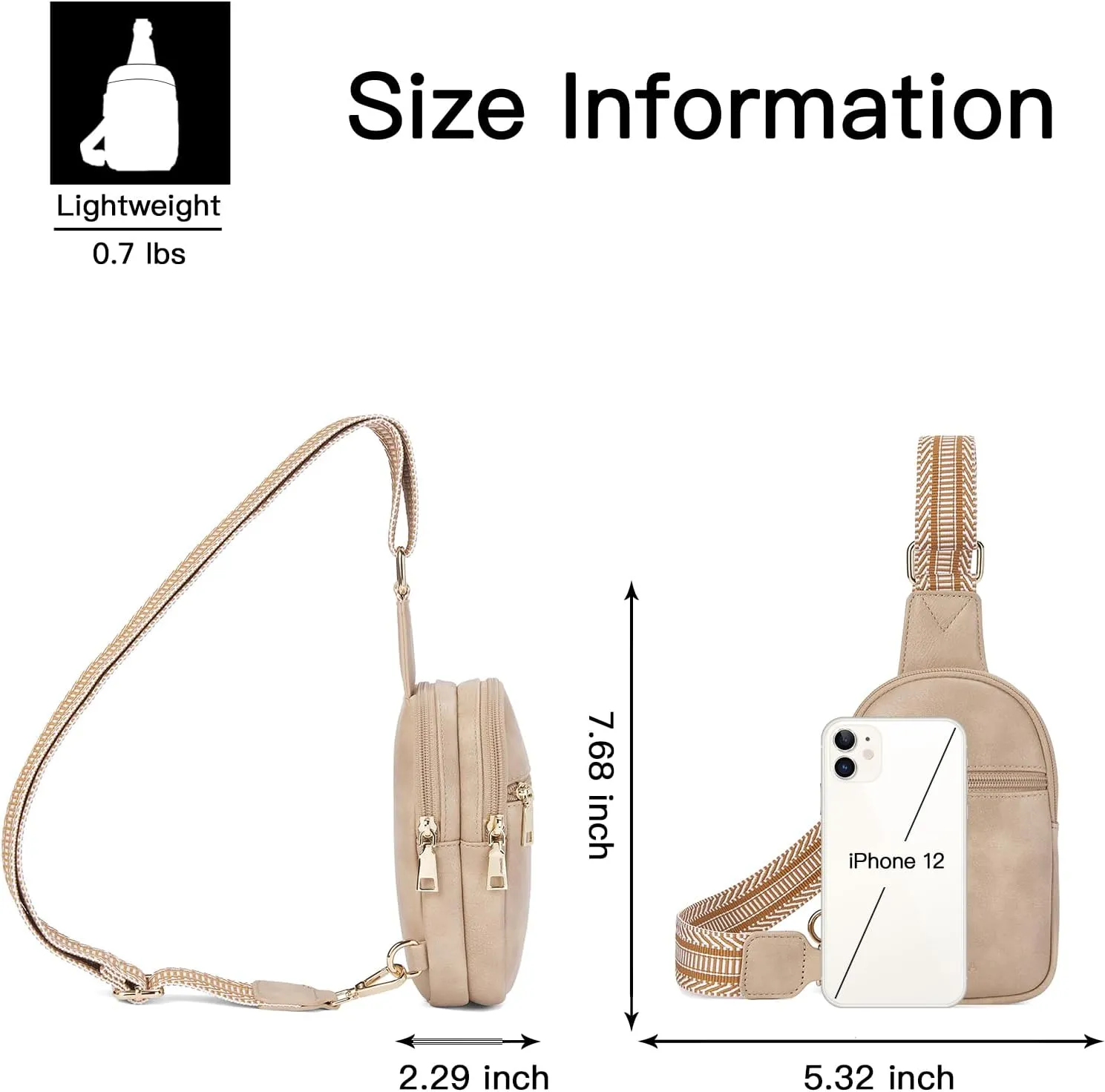 Telena Small Sling Bag for Women Vegan Leather Fashionable Fanny Pack Crossbody Bags for Women for Travel