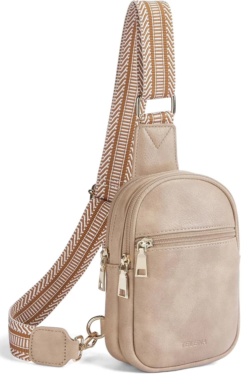 Telena Small Sling Bag for Women Vegan Leather Fashionable Fanny Pack Crossbody Bags for Women for Travel