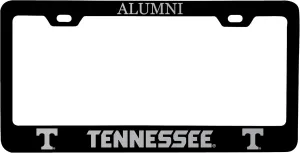 Tennessee Knoxville Volunteers Alumni Engraved Metal License Plate Frame Officially Licensed Black