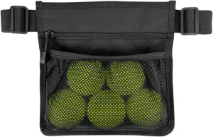 Tennis Ball Band Holder Sweatproof Pickleball Tennis Ball Holder Waist Dual-Adjustable Pickleball Ball Pouch Holding 4 Balls Ideal Tennis Accessories & Gifts for Enthusiast, Coach, Referee