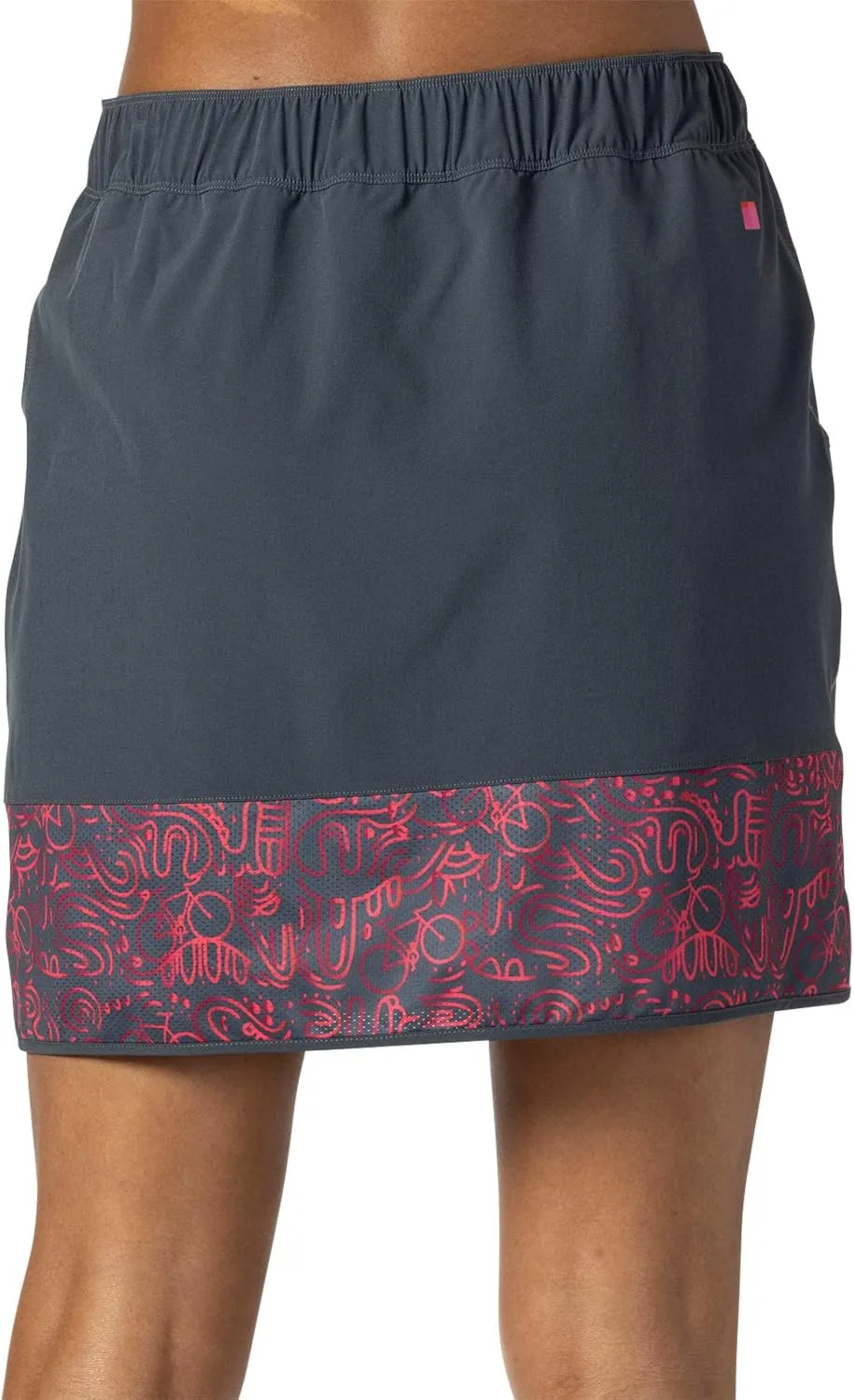 Terry Rover Womens Bike Skort, Elastic Waist Wrap Skirt with Pockets & Unattached Padded Cycling Liner Short