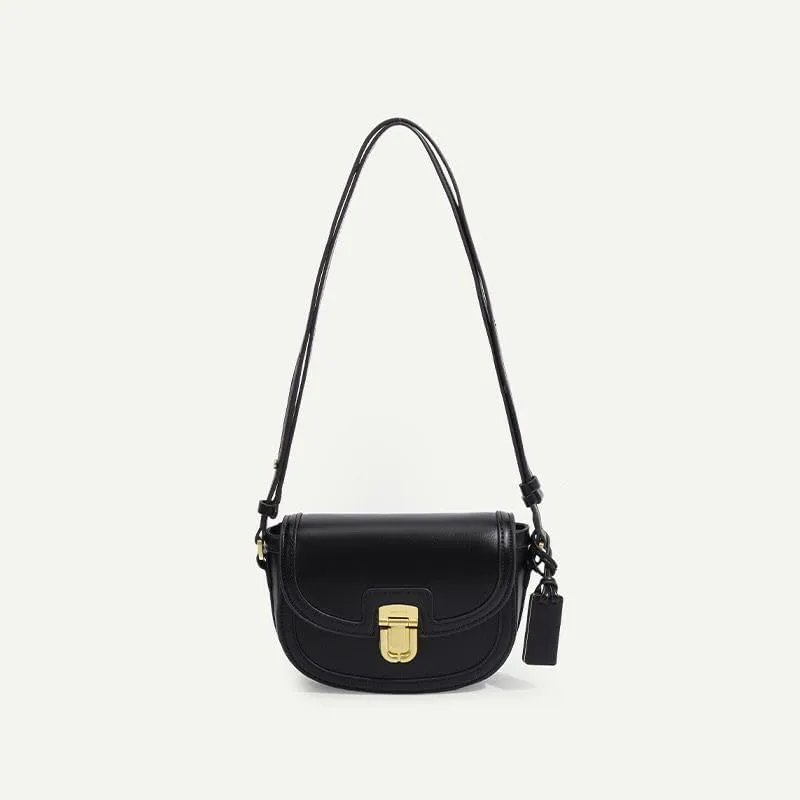 Textured Vegan Leather Saddle bag Flap design crossbody bag Hobo Crossbody handbag lady saddle purse