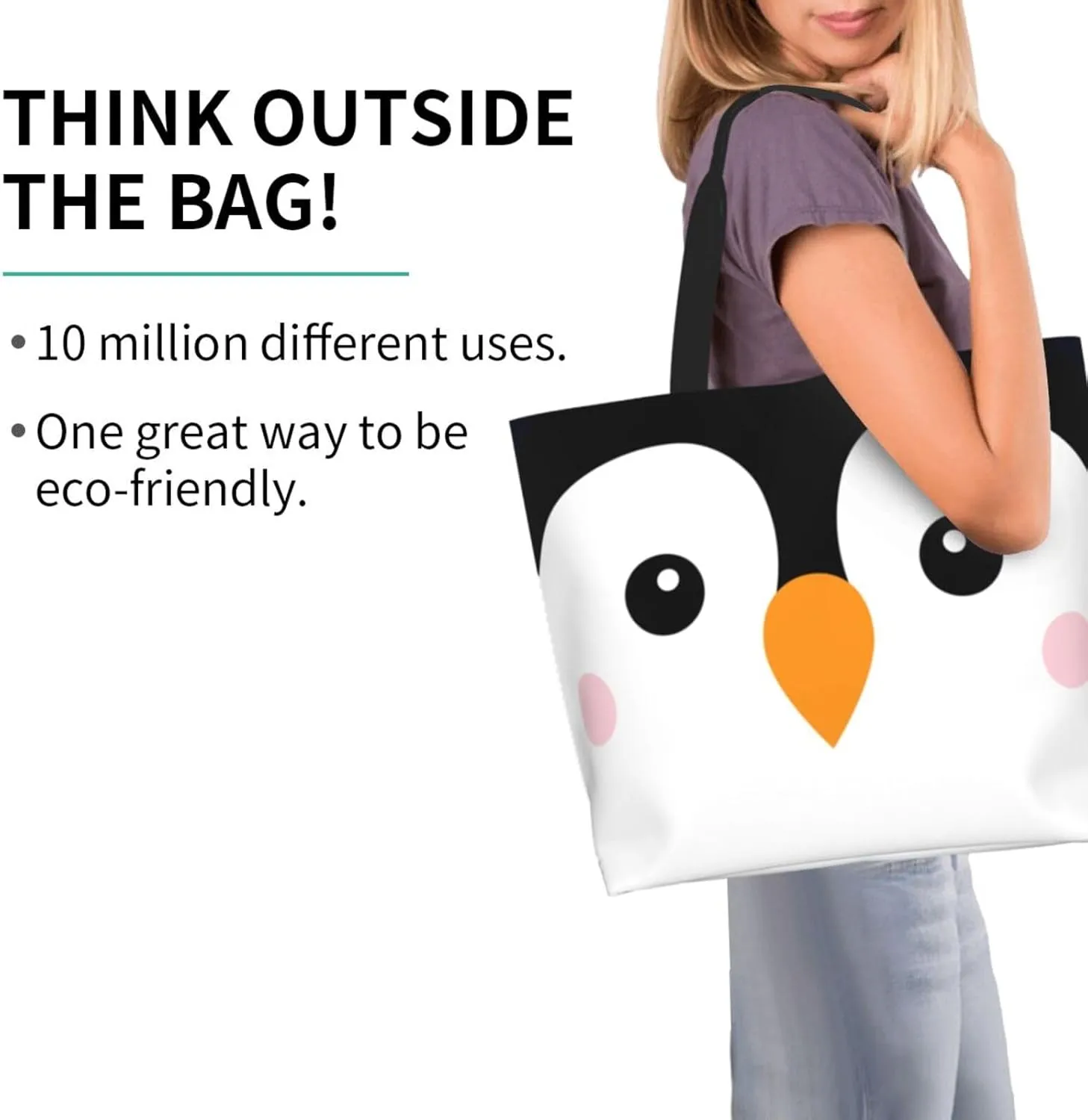 Thanksgiving Turkey Tote Bag Casual Portable Shoulder Bags Reusable Handbag For Women Travel Shopping