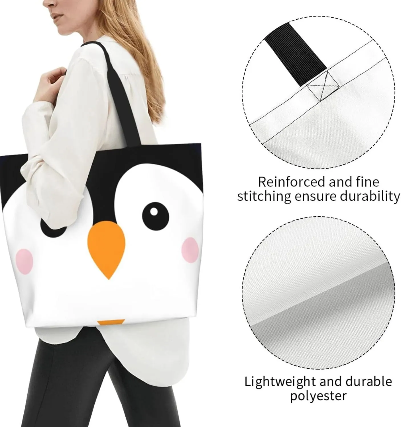 Thanksgiving Turkey Tote Bag Casual Portable Shoulder Bags Reusable Handbag For Women Travel Shopping