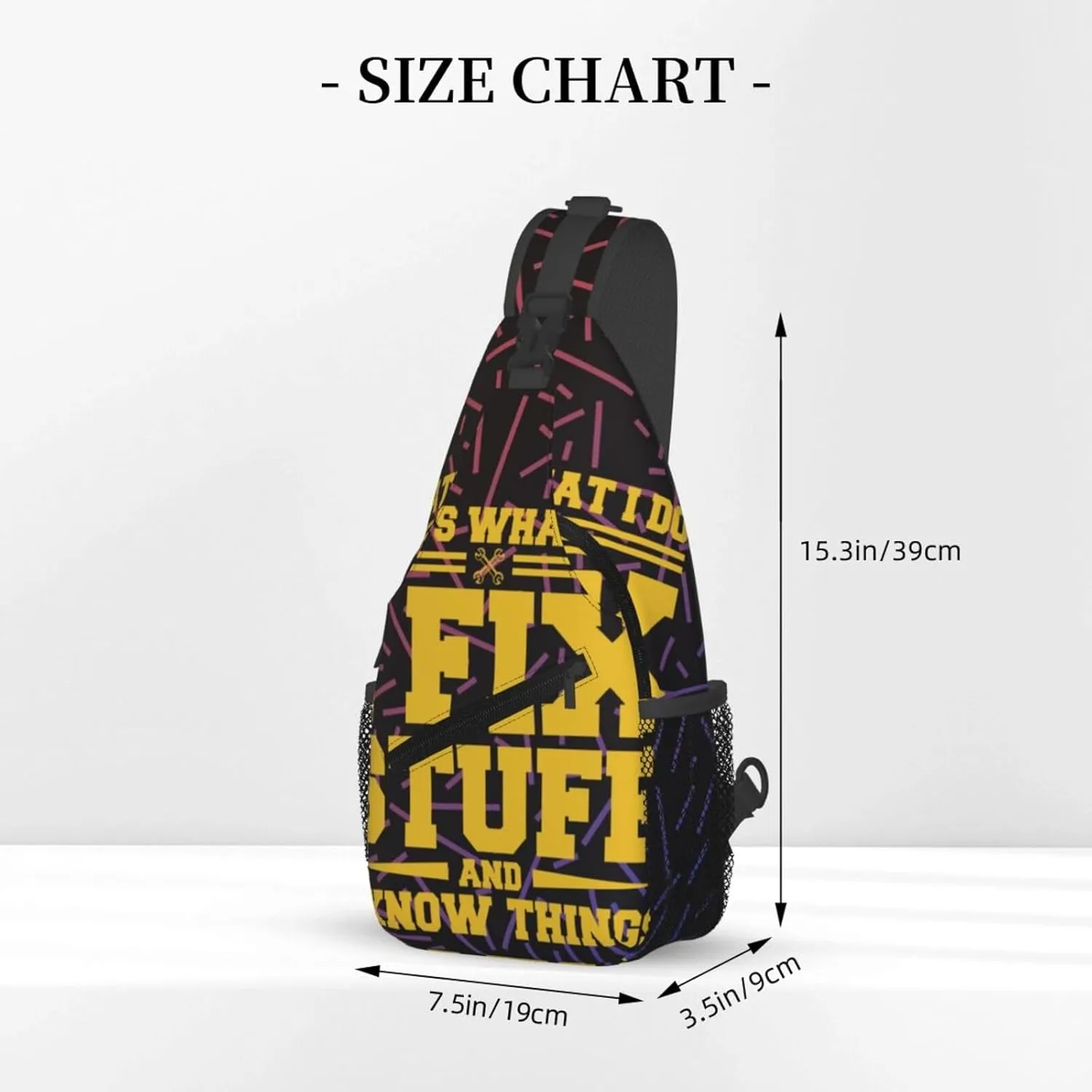 That'S What I Do I Fix Stuff And I Know Things Crossbody For Men Women Sling Chest Bag Shoulder Bag Lightweight One Strap Backpack Hiking Daypack