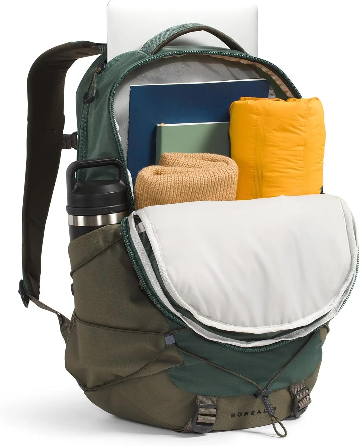 THE NORTH FACE Borealis Commuter Laptop Backpack - PFAS Free, Duck Green/New Taupe Green, One Size